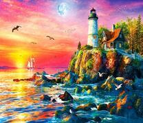 Красота заката у маяка