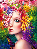 Девушка-весна с бабочкой