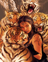 Девушка и ее тигры