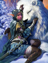 Эльфийка и белый лев