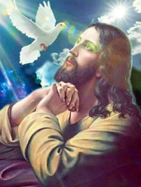 Иисус и белый голубь