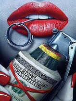 Девушка с гранатой и деньгами