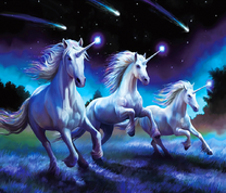 Три единороги в ночной степи