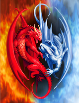 Ледяной и огненный драконы