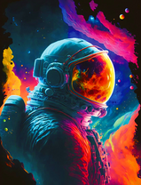 Разноцветный космонавт