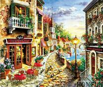 Кафе у моря в старинном городке