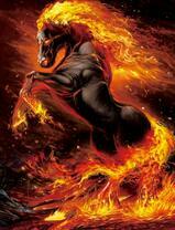 Грозный огненногривый жеребец