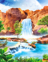 Водопад в райском уголке