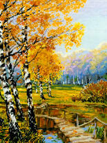 Деревянный мост среди леса