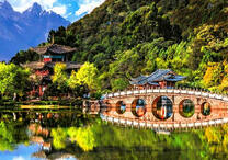 Озеро Черного дракона Лицзян, в Китае