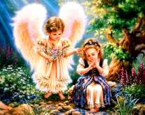 Ангелочек и маленькая девочка