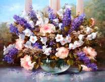 Натюрморт с дельфиниумом