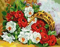 Розы в корзинке