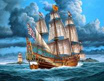 Корабли в синем море