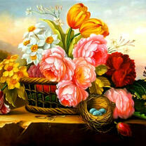 Букет разнообразных цветов