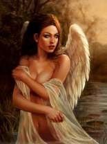 Обнаженный ангел у реки