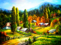 Прекрасный пейзаж ранней осени