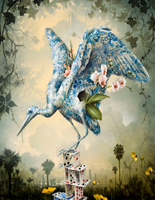 Картина по номерам Номерашка (Paintboy) «Журавль на картах»