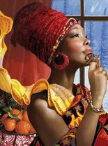 Красивая женщина в африканском наряде