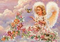 Маленький агелочек и птичка