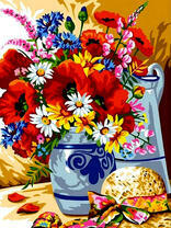 Букет полевых цветов и шляпа