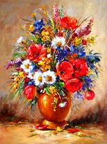 Полевой букет в вазе