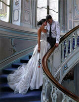 Молодожены на роскошной леснице