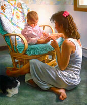 Мама с карапузом