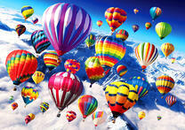 Парад ярких воздушных шаров