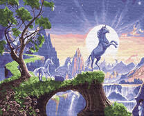 Единороги на скалах в полнолуние