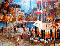 Оживленная улица Парижа