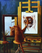 Котик и его автопортрет