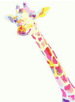 Разноцветный портрет жирафа