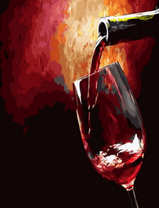 Красное вино в бокале