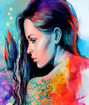 Девушка с татуировкой и сказочные цветы