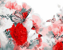 Бабочки и гвоздики