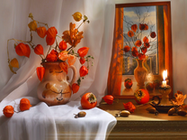 Осенный натюрморт в рыжих тонах