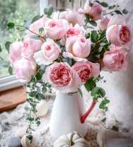 Воздушный букетик роз