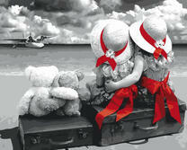 Сестренки у моря ждут гидросамолёт 