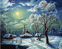 Деревня окутана зимним одеялом