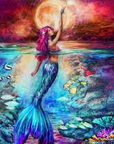 Прекрасная русалка в морской пучине