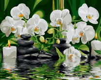 Свечи, камни, орхидеи