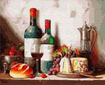 Вино, сыр и фрукты