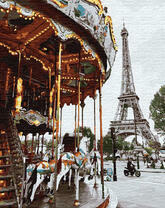 Карусель вблизи Эйфелевой башни
