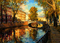 Мостик через осенний канал