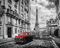 Красный автомобиль и Эйфелева башня