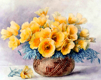 Весенний букетик желтых цветов