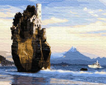 Замок на скале в море