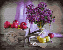 Хризантемы и яблоки