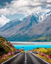 Живописная дорога к горному озеру